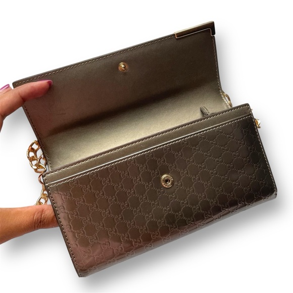 GUCCI GG Olive green leather wallet on Chain 🫒 - Picture 5 of 15